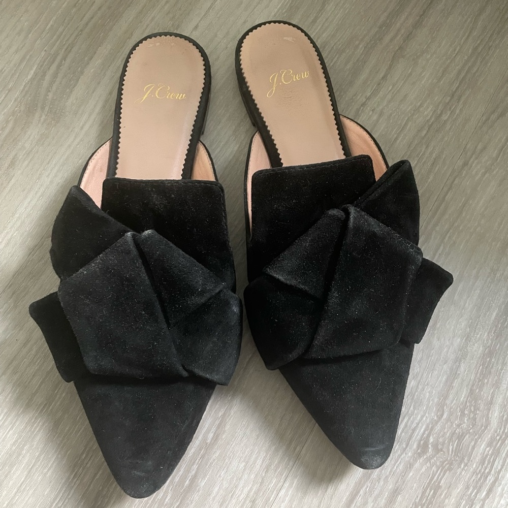 J. Crew Black Mules - Size 7